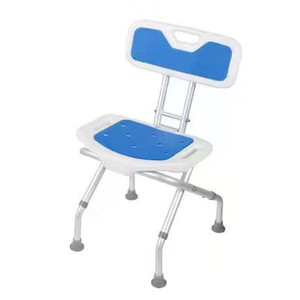 Chaise de douche pliable Good Steps avec dossier, en alliage d'aluminium, 42x45x73cm, capacité 136kg, siège de bain antidérapant - Product Image 3