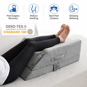 Almohada de Soporte para Piernas de Espuma Viscoelástica de Gel 30D Premium con Asa y Velcro, Almohada de Elevación de Piernas para Recuperación Postoperatoria ODM - Product Image 1