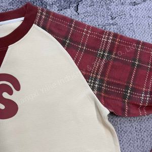 TS3820 Alta Qualidade Heavyweight Camisa Impressão Personalizada Waffle Térmica Longsleeve Tee100 % Algodão Tshirt Homens <span class=keywords><strong>OEM</strong></span> - Product Image 4