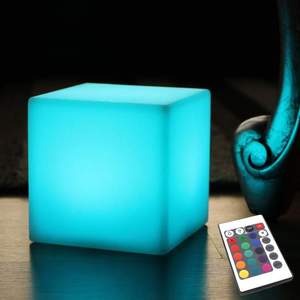 Cube lumineux de 15 cm, éclairage d'ambiance, lumière LED latérale, polyéthylène, location, luminescence dans le noir, lumière de glace - Product Image 2