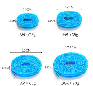 Séchoir à linge rétractable résistant au vent pour l'intérieur et l'extérieur, ligne à linge avec pinces <span class=keywords><strong>en</strong></span> acier inoxydable - Product Image 6