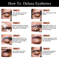Kit de lamination des sourcils et des cils Rebrows Deluxe RE002, ensemble professionnel de lifting des cils, lotion à la kératine pour une beauté durable