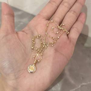 Collar de Plata de Ley S925 con Patrón Tejido Antiguo y Cuentas para Mujer, Estrella Dorada Tallada con Cadena de Caja Lujosa - Product Image 1