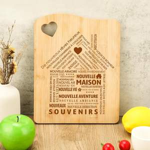 Welsky Home <span class=keywords><strong>Cremaillere</strong></span> Planche à découper en bambou Idée <span class=keywords><strong>cadeau</strong></span> pour les femmes Amis Sœurs Clientes Collègues-16 "Passe au lave-vaisselle - Product Image 5