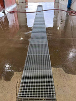 tranchée à haute charge de parcs Système de drainage de mur de toiture de passerelle durable Grille en acier galvanisée à chaud