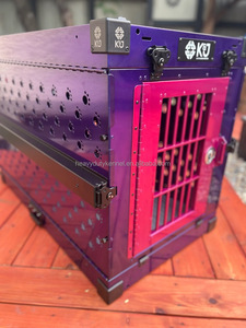 Jaula Portátil de Aleación de Aluminio para Perros, Jaula Plegable para Mascotas para Viajes en Coche, <span class=keywords><strong>Casa</strong></span> Plegable para <span class=keywords><strong>Animales</strong></span> con Botón para <span class=keywords><strong>Animales</strong></span> Pequeños - Product Image 2