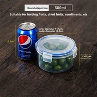 Verse Bewaardoos-Kleine Food-Grade Pp Milieuvriendelijke Vaatwasser Kluis Bpa Gratis Afdichting Lunchbox Voor Snacks Fruit Voedsel