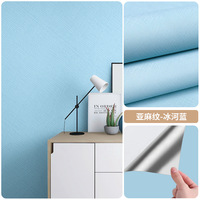 Papier peint PVC uni de couleur unie, auto-adhésif, imperméable, à effet tissu, autocollant mural pour la décoration murale de la maison