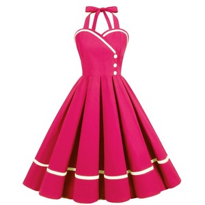 <span class=keywords><strong>Robe</strong></span> d'été sans manches en coton patchwork de <span class=keywords><strong>style</strong></span> vintage européen et américain, cintrée à la taille, évasée, <span class=keywords><strong>style</strong></span> années 1950, avec une jupe ample - Product Image 4