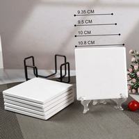 Sous-verres carrés en céramique vierges pour sublimation avec base en liège