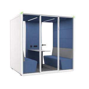 Thiết kế hiện đại Acoustic văn phòng họp Pods cách âm điện thoại gian hàng cabin cho 4 khách với màu sắc tùy chọn - Product Image 4