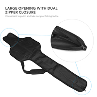 Sac de canne à pêche souple avec Logo personnalisé, sac Portable pliable pour carpe de 55 pouces, matériel pour canne à pêche, housse de protection, sacs de rangement
