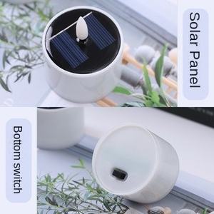 TOOWIN Waterproof <b>Solar</b>-Powered Led Electronic <b>Candle</b>, Cylindrical <b>Candle</b> Light, Perfect For Birthdays, Marriage Proposals - Product Image 5