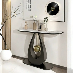 Mesa <span class=keywords><strong>Consola</strong></span> de Estilo Italiano Moderno y Minimalista, de Piedra, de Lujo, para la Entrada, Mesa de Pared para <span class=keywords><strong>Sala</strong></span> de Estar - Product Image 4