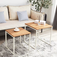 Table basse en bois MDF de forme carrée simple pour salon moderne KC-T0673