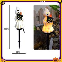 Lampes solaires de jardin pour Halloween, lampes LED en forme de citrouille et de fantôme, décorations extérieures imperméables pour cour, patio, pelouse, allée