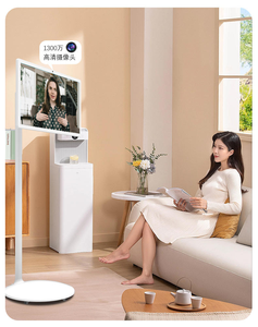 Écran tactile intelligent Bestie Machine de 27 pouces, système d'exploitation Android, support au sol tout <span class=keywords><strong>en</strong></span> métal pour ascenseur, vidéo, <span class=keywords><strong>fitness</strong></span> et usage bureautique - Product Image 3