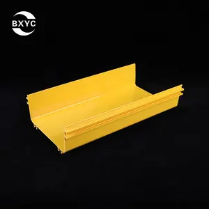 Boxun Yuncheng Yellow Plastic Cable Tray Factory Supplier 240mm Pvc Abs Fiber Optic Raceway