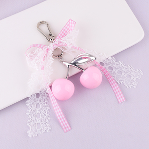 Bán Buôn Pha Lê Anh Đào Quyến Rũ Keychain Cá Nhân Cô Gái Keyring Số Lượng Lớn Mặt Dây Chuyền Túi Xách Vai Ba Lô Túi Quyến Rũ Móc Chìa Khóa - Product Image 5