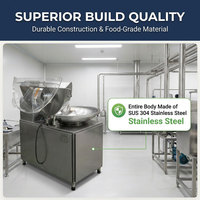 Machine à découper les bols 40L, fonctionnement fluide, coupe-bols en acier inoxydable, hachoir à bols pour la transformation du jambon, du poisson et de la viande en pâte