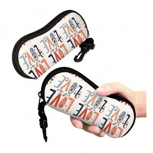 Custom Love-Themed <b>Glasses</b> <b>Soft</b> Protective <b>Case</b> Pouch Neoprene Zipper Sunglasses Eyeglass <b>Case</b> Valentines Gift - Product Image 1