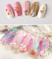 Forme de coquille ovale ronde longue fausse pour le tableau de carte d'affichage d'ongle de couleur de gel polonais