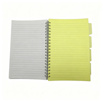 Carnet à spirales personnalisé à couverture rigide, format B5, 5 sujets, avec intercalaires en PP, vente en gros de carnets à spirales pour les élèves