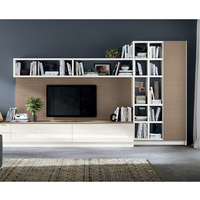 Meuble TV mural classique Morgan de Kejahome, en bois, luxueux et moderne, avec table basse