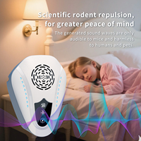 Répulsif à ultrasons intelligent pour rongeurs, à brancher, pour une surface de 200 m², efficace, sans danger pour les animaux domestiques et les humains, certifié EPA CE