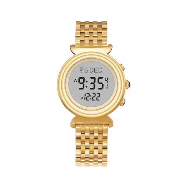 New Alfajr WF-14 Ladies Digital Azan Watch Womens Digital Dress Watch Quran Bookmark Reminder Prayer Times Watch Mosque Clock