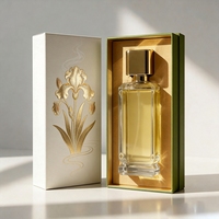 Boîte cadeau de parfum personnalisée en deux parties, avec couvercle et base, pour la présentation de marques de luxe, avec insert en mousse et ruban de fermeture