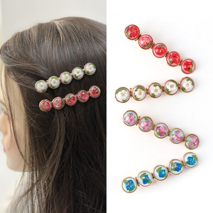 Pinza para el Cabello de Novia Estilo Boho, Hecha a Mano con Flores Secas y Resina, Horquilla de Acero Inoxidable con Diseño Floral, <span class=keywords><strong>Accesorios</strong></span> para el Cabello de Novia para Mujer - Product Image 2