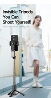 Q19 AI Estabilizador de cabeza inteligente Cara automática Después de videoconferencia plegable Selfie Stick Trípode LED Control remoto