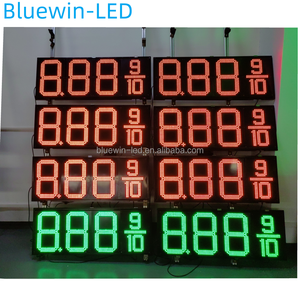 7 segmentos 10 pulgadas 12 pulgadas 16 pulgadas 18 pulgadas 24 pulgadas Pantalla de precio de aceite Pantalla <span class=keywords><strong>LED</strong></span> roja/blanca/Verde/azul/amarilla - Product Image 4