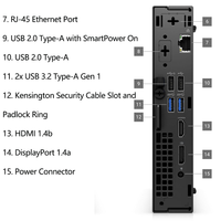 Ordinateur de bureau Mini PC OptiPlex Micro 7010/7020 MFF I3-13500 I5 8 Go 512 Go Win11Pro
