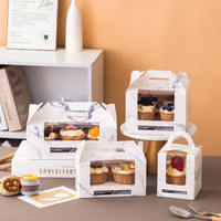 Boîtes à biscuits avec logo personnalisé Boîtes en papier de qualité alimentaire Sushi Fruits Gâteau Chocolat Dessert Traiteur Emballage Plateau Boîte avec séparateurs