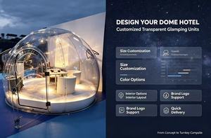 Casa Burbuja Transparente Personalizada de PC, Villa Prefabricada Impermeable para Glamping al Aire Libre con Vista a la Cielo Estrellado, para Resort, Camping <span class=keywords><strong>y</strong></span> Hotel - Product Image 3