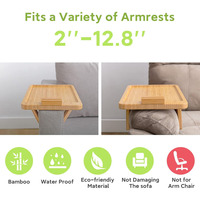 Breite Couches Arm Faltbare Couch ablage mit drehbarem Telefon halter Armlehnen tisch Bambus Sofa Clip am Beistell tisch