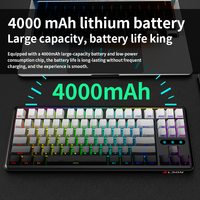 Teclado Mecánico Inalámbrico LX87 con 75% de Teclas, USB Tipo-C, Intercambiable en Caliente, RGB, 88 Teclas, Aleación de Aluminio, Nuevo