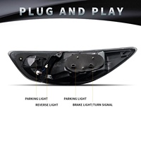 Feu arrière d'usine pour CX5 feu arrière led 2012-2018 couleur fumée plug and play avec feu de stationnement rouge pour feu arrière Mazda CX5