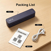 Mini Impresora Térmica Portátil A4 con Impresión Térmica sin Tinta, Conectividad USB Inalámbrica de Alta Velocidad para Estudio, Hogar y Oficina