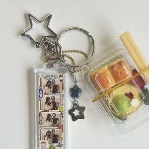 Mini 4 Grid Photo <b>Frame</b> Keychain Transparent Resin Acrylic DIY Picture Pendant - Product Image 4