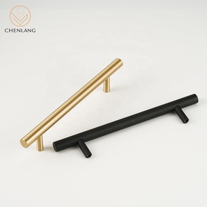 첸랑 모던 황동 T바 캐비닛 손잡이 블랙 가구 서랍 손잡이 주방 옷장 찬장 문 손잡이 - Product Image 4