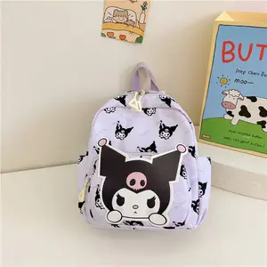 Mochila de pelúcia Snrio para meninas, mochila de ombro Kuro HK KT Kitty Cat Cinna, mochila altamente tendência