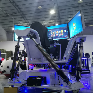Venta caliente del coche de carreras 6 Dof movimiento plataforma 3 juego de pantalla Asiento simulación de máquina de juego de Arcada - Product Image 3