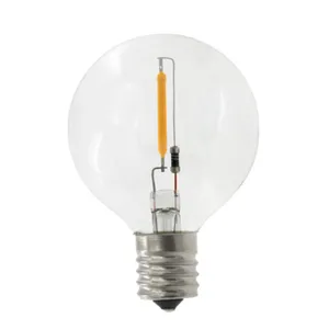 Filamento LED de alta eficiencia G50, bombilla de luz inastillable regulable, Base intermedia E17, 1W