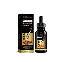 30 jours efficace naturel 5% vitamines huile sérum avec Derma Roller Kit stimuler la croissance des cheveux traitements anti-chute de cheveux pour les femmes