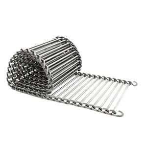 Gıda endüstrisinde yıkama/pişirme için 304 316 paslanmaz çelik merdiven konveyör bant - Product Image 1