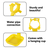 Abreuvoirs automatiques pour poulets avec valve à bille en acier, type tétine, coupelle d'eau suspendue pour élevage de poulets, bol d'eau pour poussins