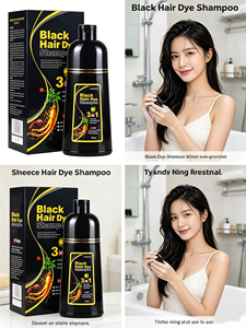 Stock 500ml Herbal 2-in-1 Moisturizing Cream Smoothing Hair <strong>Shampoo</strong> Private Label Ammonia Free Permanent <strong>Premium</strong> Magic Black - Product Image 2
